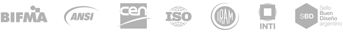 Certificaciones ANSI, BIFMA, CEN, INTI, IRAM, ISO, SBD