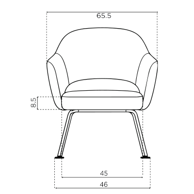Medidas Saarinen Sillón